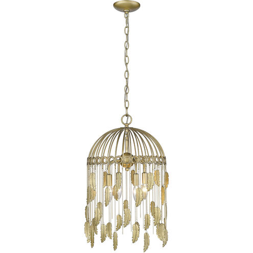 Aleta 4 Light 14 inch Vintage Fired Gold Pendant Ceiling Light